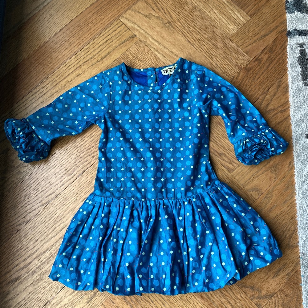 💙🦋Sophie Catalou Bold Blue Dot Balloon Dress🦋💙